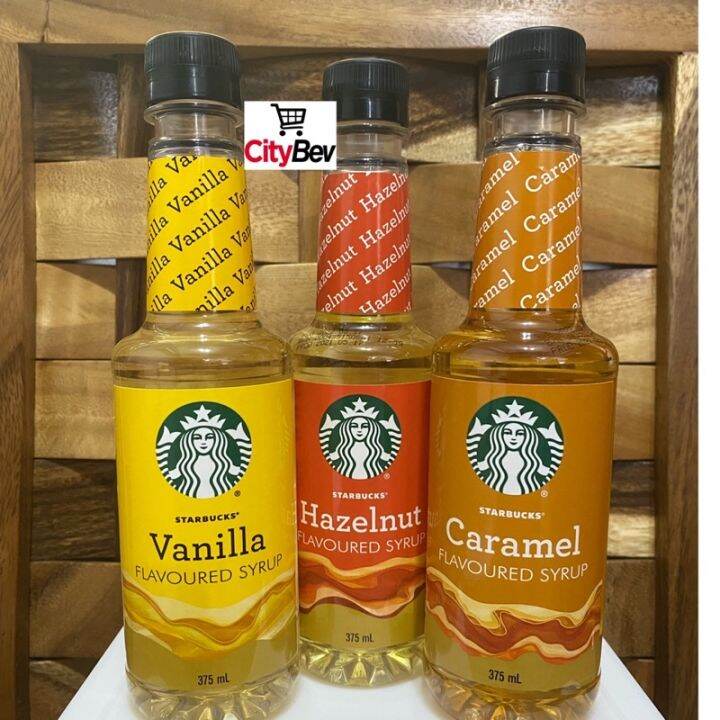 Starbucks Flavored Coffee Syrups Hazelnut Caramel Vanilla 375 ml