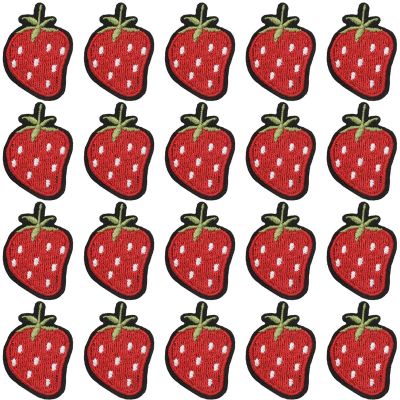 Mini Strawberry Embroidered Sew Iron on Patch for Clothes/Hat/Jackets/T-Shirt/Jeans/Backpacks (20Pcs)