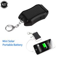 Mini-torch Solar Cell Phone Mobile Power Keychains Emergency Charger High Brightness LED Flashlight Portable Lighting