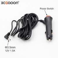 XCGaoon สายเคเบิลอินพุตที่ชาร์จแบตในรถพอร์ต3.5มม. 12V,1.5A อินพุต DC 12V สำหรับเครื่องตรวจจับเรดาร์รถดีวีอาร์สายกล้อง GPS 3.5เมตร (11.4ft)