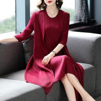 2023 Hot Grandma Xis wedding banquet outfit spring and autumn new style noble and stylish large size wedding mothers dress two-piece dress