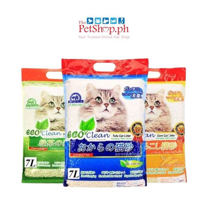 Eco Clean Tofu Cat Litter Clumping 7L Set of 6 Flushable Lazada PH