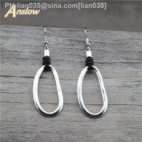 Anslow Fashion Jewelry Charm Retro Earring Accessories For Women Lady Leather Drop Earrings Boho Round Earrings LOW0040AE