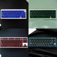 121คีย์ Cherry Profile Doubleshot ABS กึ่งโปร่งใส Keycap Blue Neon Backlit