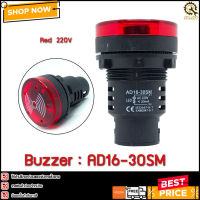 Buzzer AD16-30SM,220V (RED) 30mm