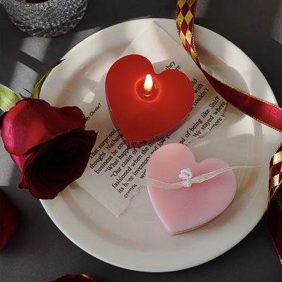O•urHome [พร้อมส่ง]เทียนหอมรูปหัวใจ Heart Shape Scented Candleของขวัญเล็ก ๆ ที่สร้างสรรค์ ของตกแต่งบ้านแฮนด์เมด อุปกรณ์ประกอบฉากภาพ ตกแต่งร้านกาแฟ