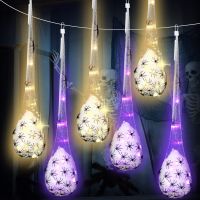 【YP】 Hanging Light-up Egg SacsRealistic Spiders for Haunted Props Outdoor Indoor Yard Decoration