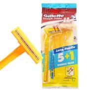 Dao cạo râu GILLETTE Super Thin Long Handle 6 Cây - Vàng