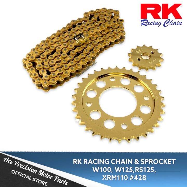 CHAIN SPROCKET SET WAVE100/125/XRM STEEL 428SERIES Lazada PH