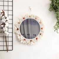 Mirror Handmade Tapestry Makeup Mirror Bedside Bedroom Homestay Porch Hotel Home Decoration Wall Hanging