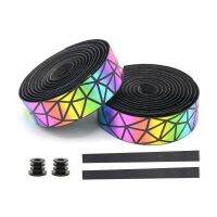 Bicycle Handlebar Tape with 2 Bar Plugs Road Bike Accessories Soft Breathable Non-Slip Cycling Bicycle Bar Tape