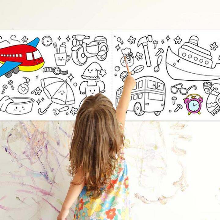 drawing-roll-coloring-paper-roll-for-kids-diy-painting-water-resistant-filling-paper-painting-drawing-paper-early-educational-drawing-book-heathly