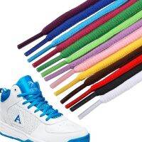 [Fashion goods060]ผู้ชาย39; SWomen 39; SShoelaces สีเชือกผูกรองเท้าครึ่งวงกลมแบนเหมาะสำหรับรองเท้าทุกรอบ Laces 26สี1คู่