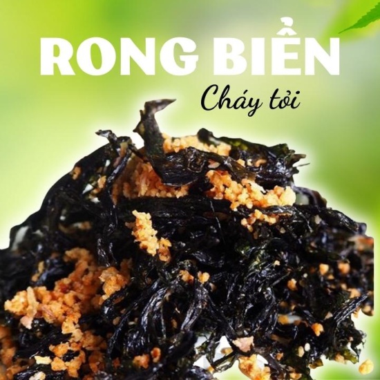 Rong biển cháy tỏi ăn liền 200g giòn đồ ăn vặt ngon - ảnh sản phẩm 1