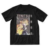 เสื้อยืดคอกลมDemon Slayer Kimetsu ไม่มี Yaiba เสื้อยืดผู้ชายใหม่เสื้อ T Anime Manga Zenitsu Agatsuma Tshirt ผ้าฝ้าย Tees Streetwear HarajukuS-5XL S-5XL