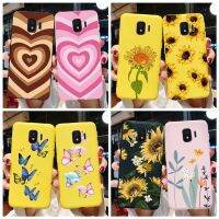 Cute Love Heart Sunflower Case For Samsung Galaxy J2 Core 2018 J260 SM-J260F Phone Case Soft Back Cover For Samsung J2Core J2Pro