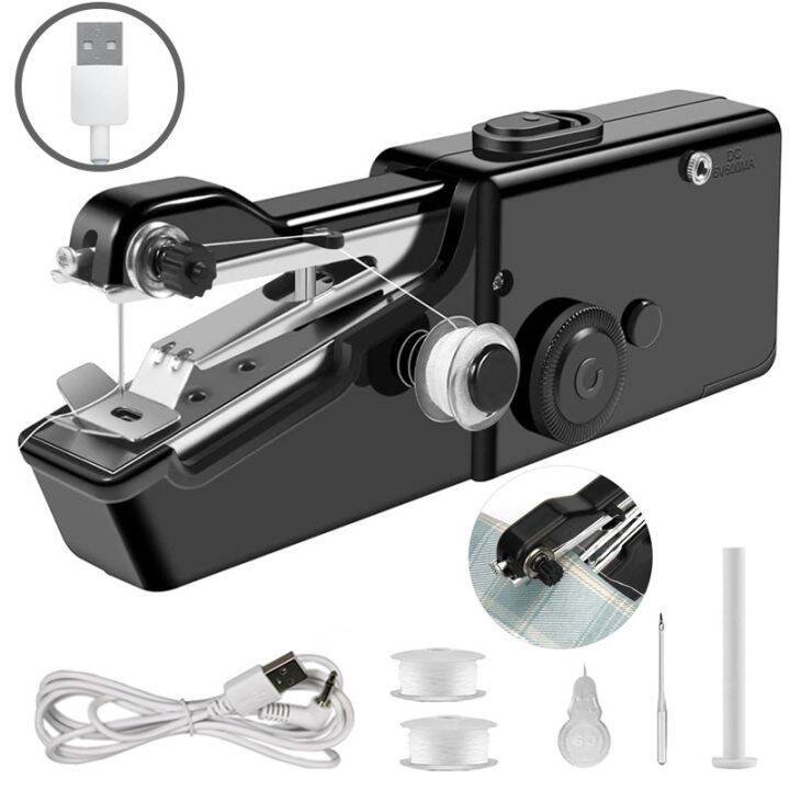 USB Electric Handheld Sewing Machine Kit, Cordless Mini Quick Repairing