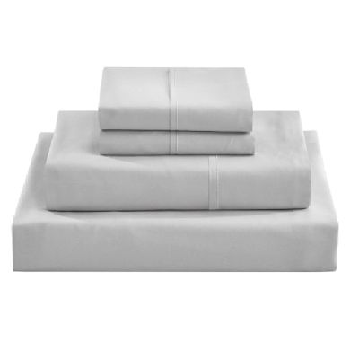 Super Soft Easy Care Microfiber 4 Piece Bed Sheet Set Light Gray, Solid