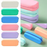 ✜▤ Single Layer Simple Student Supplies Creative Silicone Pencil Case Pencil Bag Stationery Box Storage Box