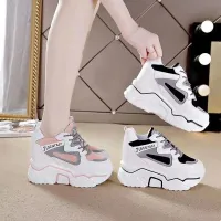 [Sports Shoes Store]2022 ใหม่รองเท้ากีฬาผู้หญิง INS ส้นสูงสวมใส่สบายรองเท้าลำลองพื้นหนาเพิ่มความสูงรองเท้าลำลองผู้หญิงเวอร์ชั่นเกาหลี