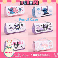Sanrio กระเป๋าเครื่องเขียน กระเป๋าดินสอ ลายการ์ตูน Cinnamon Kuromi น่ารัก หลายชั้น มีซิป จุของได้เยอะ แบบสร้างสรรค์ สําหรับเด็กนักเรียน
