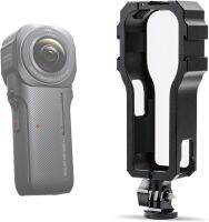 อะลูมินัมอัลลอยเคสสำหรับ Insta360 1 RS 1นิ้วอุปกรณ์เสริมรุ่น360กรอบตัวป้องกันผิวนอกพร้อมรองเท้าร้อนอินเตอร์เฟซ