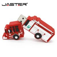 JASTER Cartoon Toy Fire Truck USB Flash Drive Car Toy Usb Flash Drive 8GB 16GB 32GB 64GB 128GB Mini Cartoon Flash Memory Stick