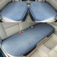 Warm Car Seat Cover for Front Rear or Full Set Flocking Chair Protector Crystal Velour Backless Anti-skid 3pcs Warm Car Seat Cushion Pad Mat Non Slide Auto Universal