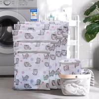 Storage Laundry Bag Polyester Printing Laundry Bag Underwear Bra Washing Machine Bag Mesh Travel Folding Laundry Basket