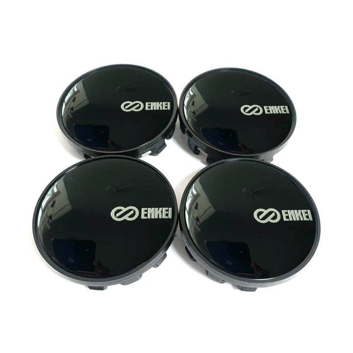 4pc 59mm ENKEI Wheel Center Cap Black Modified Sports Wheel Hub Cap