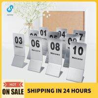 2022 Ttiitt Table Numbers Props Stainless Steel Restaurant 1-10 Double-side Durable for Wedding Decoration Party Reception