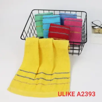 12pcs FACE TOWEL/HAND TOWEL WHITE PLAIN GOOD QUALITY WITH LINING