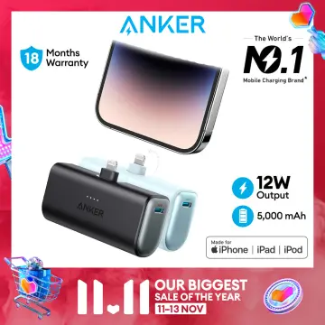  Anker Nano Power Bank Built-in Lightning 5K 12W, Bundle with  Built-in USB-C 5K 22.5W for iPhone 15/15 Plus/15 Pro/15 Pro Max, iPhone  14/13 Series, and More : Cell Phones & Accessories