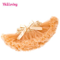 GOLD Baby Girls Skirt Chiffon Tutu Sparkle Skirt Princess Party Newborn tiskirts Silk Ballet clothes YK&amp;Loving TS138