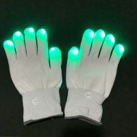 ❃ LED Glow Glove Flashing Magic Gloves Halloween LED Light Finger Gloves Toys Halloween Lighting Decor Mitten Party Supplies