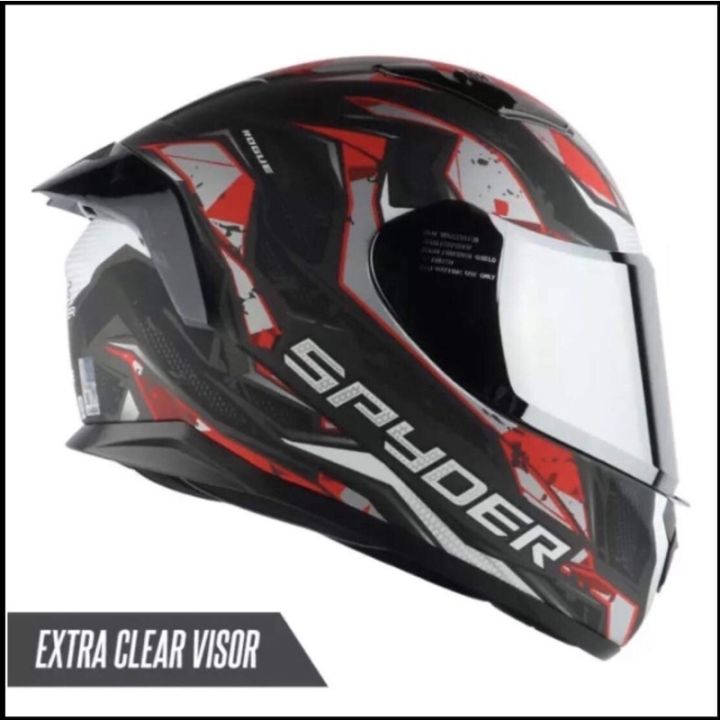 Spyder Full-Face Helmet Rogue GD Series 2- (FREE Clear Visor) | Lazada PH