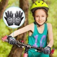 AAYEYIH Outdoor Breathable Fishing Sports Non-Slip Children Sport Gloves Full Finger Bike Gloves Kids Cycling Gloves