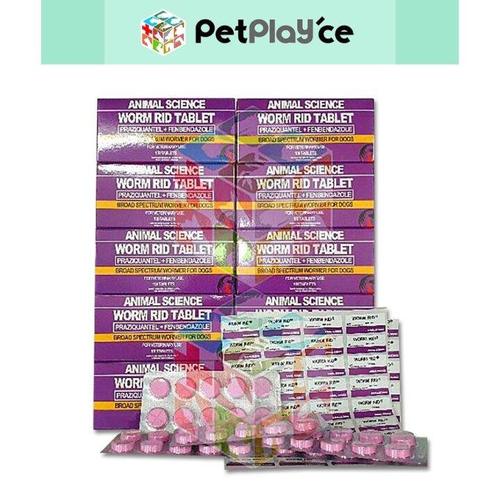 Animal Science K9 WORM RID VERMIFUGE w/ Sticker per TABLET for DOG CAT