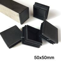 1/2/5/10pcs  50x50mm Square Plastic Blanking End Cap Tube Pipe Insert Plug Bung Black/White Pipe Fittings Accessories