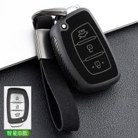 Leather TPU Car Key Cover Shell Case for Hyundai I20 I30 I40 L109 Hb20 Fe Creta Mistra Accent Solaris 2017 Fob Key House