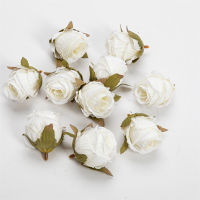 【Cw】Nanairo 10pcs 3.5cm R Artificial Canvas Rose Flower Head Home Wedding Party Decora Christmas Craft ！