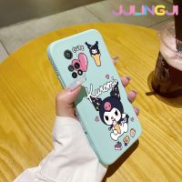 Jlingji เคสสำหรับ Xiaomi 10T Pro ลายการ์ตูน Kuromi บางสวยงามดีไซน์ใหม่เคสโทรศัพท์ป้องกันขอบสี่เหลี่ยมเคสนิ่มเคสปลอกซิลิโคนกันกระแทก