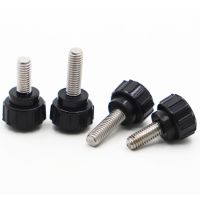 Round Head Handle Hand Screw Round Knurled Rubber Thumb Screw Plastic Tighten Bolt Nuts Knob 304 Stainless Steel M3 M4 M5 M6 M8