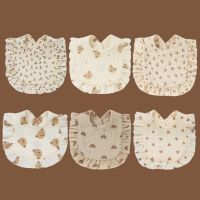 【YD】 Newborn Baby Cotton Gauze Bibs Feeding Drool Infant Boys Burp Cloths Ruffle Fashion Scarf Children Saliva