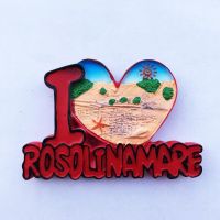 {6shop Department Store} QIQIPP Italy Rossolina Mares Beach Landscape Tourist ของที่ระลึก Magnetic Fridge Stickers Handing Gifts