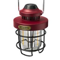 Camping Portable Retro Lantern Vintage Tent Lighting Lantern USB Rechargeable LED Lamp Hanging Emergency Light