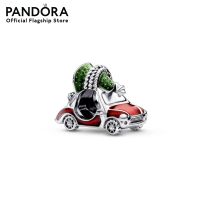 Pandora Christmas car sterling silver charm with transparent glossy red and translucent green enamel เครื่องประดับ   ชาร์ม ชาร์มสีเงิน สีเงิน ชาร์มเงิน เงิน ชาร์มสร้อยข้อมือ ชาร์มแพนดอร่า แพนดอร่า