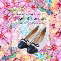 Red Margarita รุ่น  หนังแกะ รุ่น Londoner Ballet สีเพิร์ลไข่มุก สูง1 นิ้ว inch