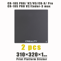 ฐานวางชิ้นงานแบบร้อนแผ่นสติกเกอร์พิมพ์ด้วยความร้อน Creality สำหรับ Cr 10S Pro/ V2/V3 /Crx/pro Cr 10S Pro V2/3 Max 310x320x1mm เครื่องพิมพ์