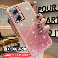 IQOO IQOOZ7x Z7x 5G เคสเงาวับบลิงหรูหรา2023สำหรับ Z7x IQOO IQOOZ7x Z7 X 5G เคสซิลิโคนนิ่มป้องกันเลนส์กล้องเคสโทรศัพท์โปร่งใสด้านหลังกันกระแทก